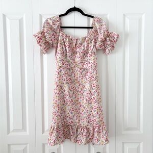 SHEIN Pink Floral Dress